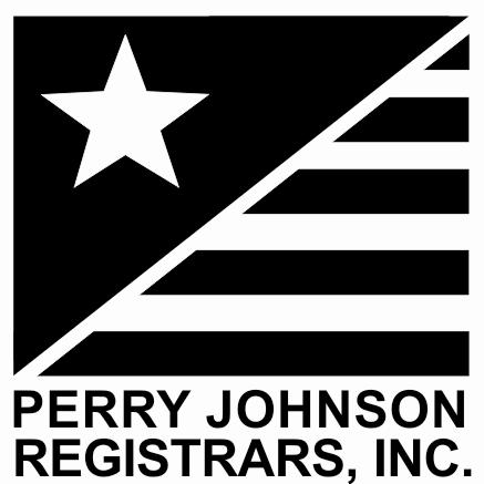 Perry Johnson Registrars logo with star and stripes